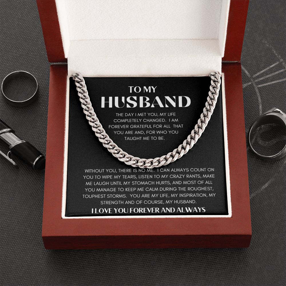 CUBAN LINK | TO MY HUSBAND | SILVER OR GOLD | SHIPS FAST FROM THE USA
