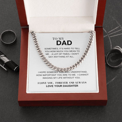 CUBAN LINK CHAIN | TO MY DAD | SILVER OR GOLD | SHIPS FAST FROM THE USA
