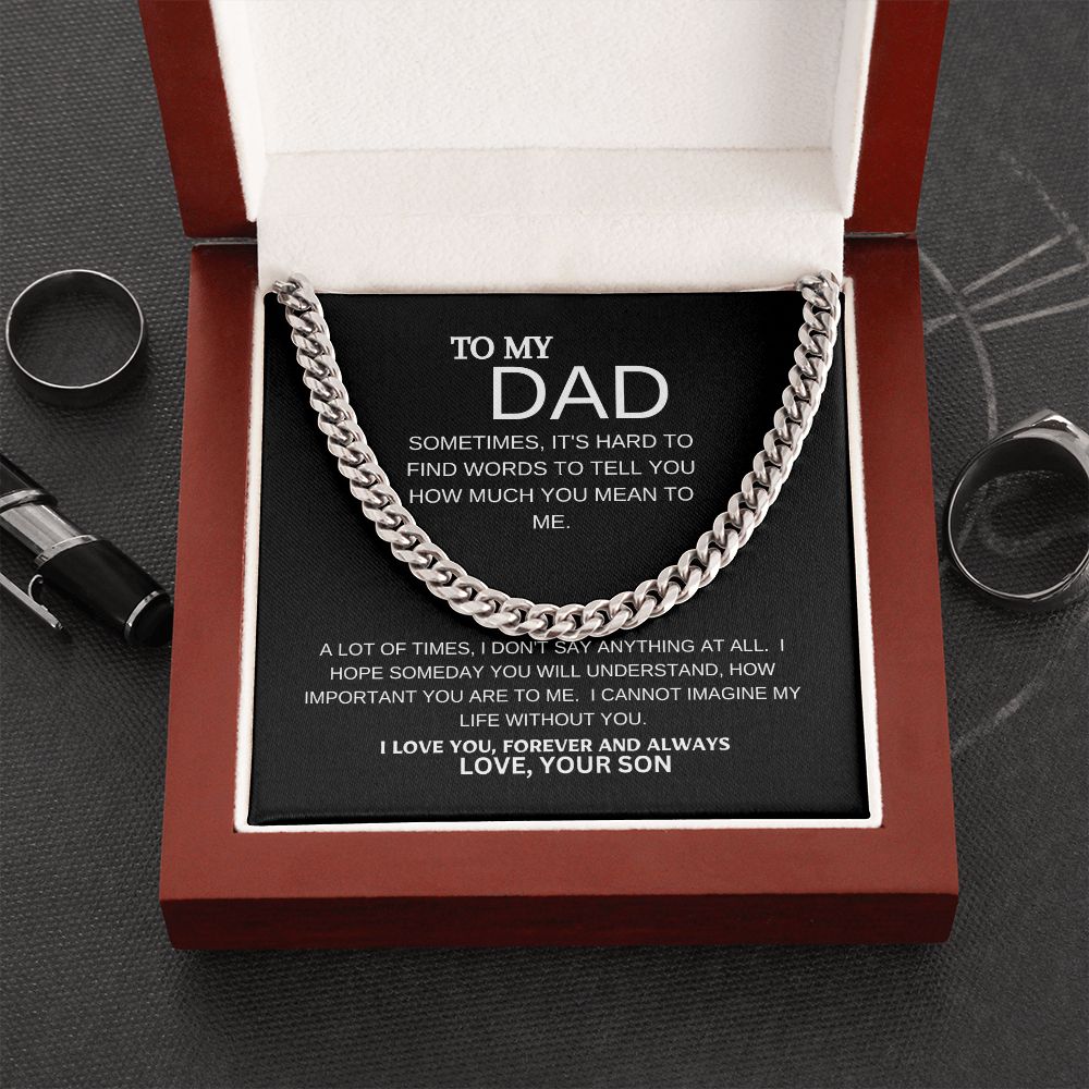 FROM SON TO DAD: CUBAN LINK CHAIN | AVAILABLE IN SILVER OR GOLD | RAPID USA SHIPPING