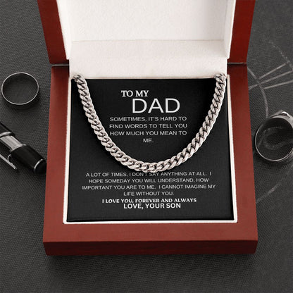 FROM SON TO DAD: CUBAN LINK CHAIN | AVAILABLE IN SILVER OR GOLD | RAPID USA SHIPPING