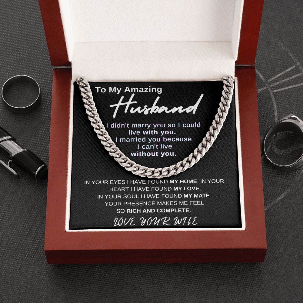 TO MY HUSBAND | CUBAN LINIKS CHAIN | GIFTS | JEWELRY | SHIPS FAST FROM THE USA