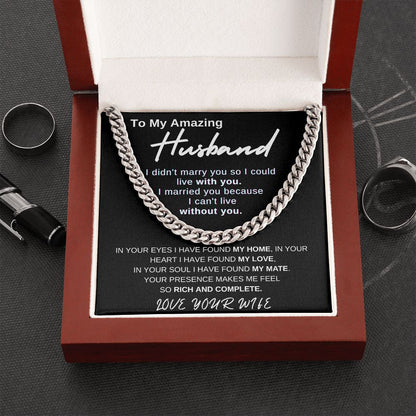 TO MY HUSBAND | CUBAN LINIKS CHAIN | GIFTS | JEWELRY | SHIPS FAST FROM THE USA