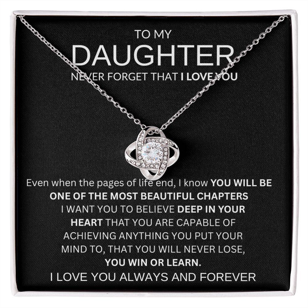 LOVE KNOT NECKLACE | TO MY DAUGHTER - giftgivergives
