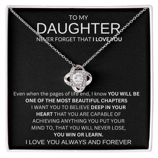 LOVE KNOT NECKLACE | TO MY DAUGHTER - giftgivergives