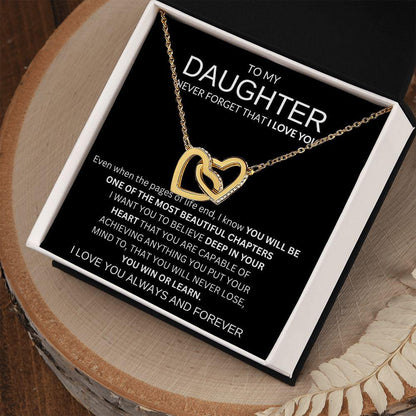 INTERLOCKING HEART NECKLACE | TO MY DAUGHTER - giftgivergives