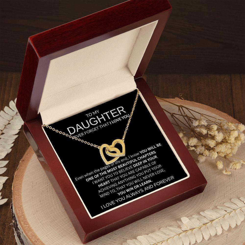 INTERLOCKING HEART NECKLACE | TO MY DAUGHTER - giftgivergives