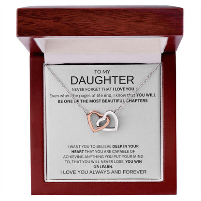 INTERLOCKING HEART NECKLACE | TO MY DAUGHTER - giftgivergives